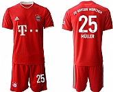 2020-21 Bayern Munich 25 MULLER Home Soccer Jersey,baseball caps,new era cap wholesale,wholesale hats